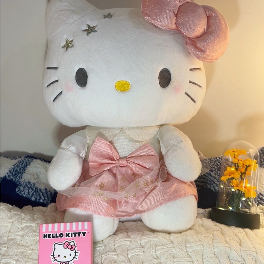 Hello Kitty Plush in Pink and White Outfit